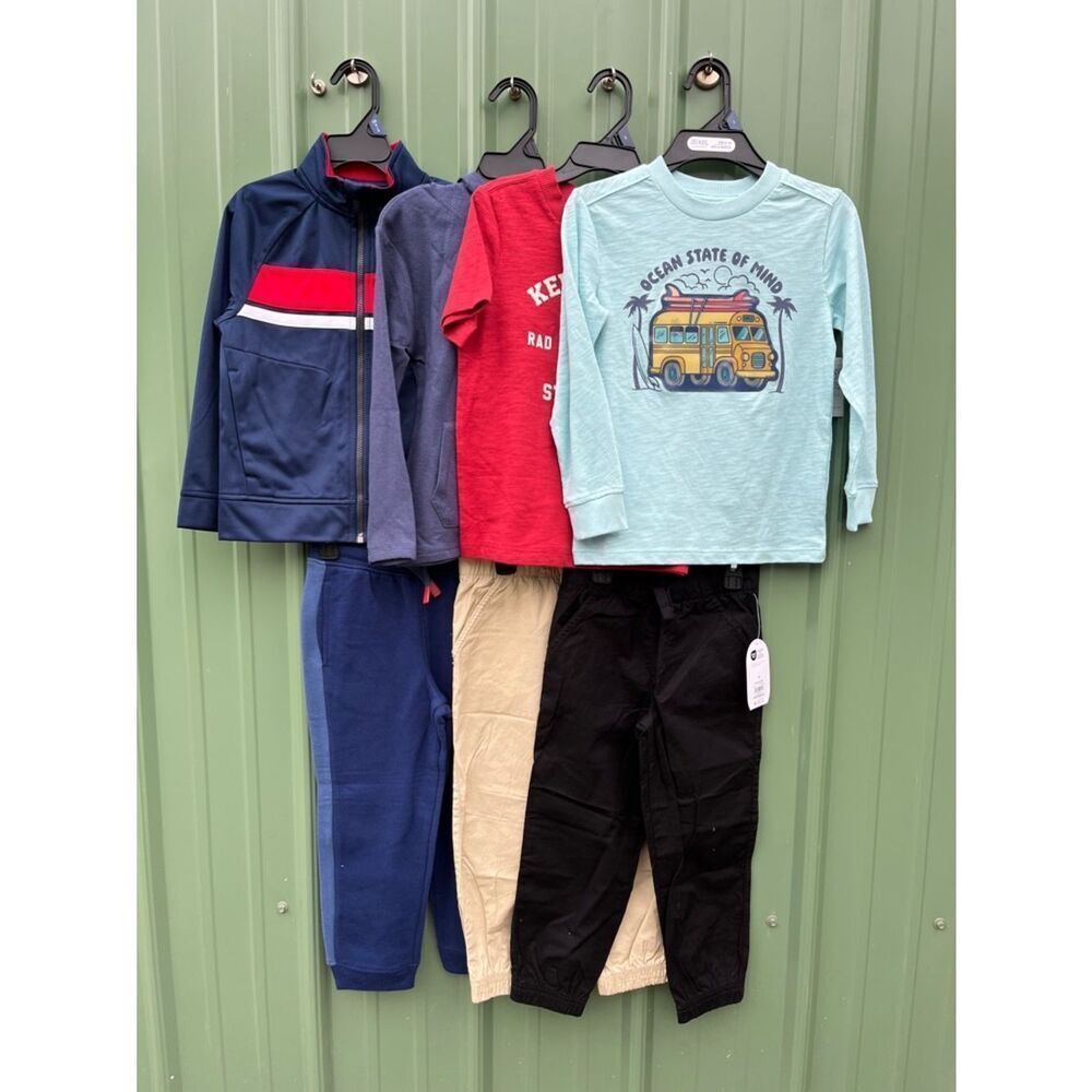 Toddler Boys Jacket Shirts & Pants 7-Piece Bundle Size 5T
